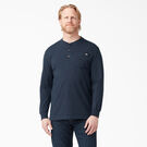 Heavyweight Long Sleeve Henley T-Shirt - Dark Navy &#40;DN&#41;