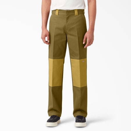 Contrast Double Knee Pant - Military/Moss Green Colorblock &#40;CBM&#41;