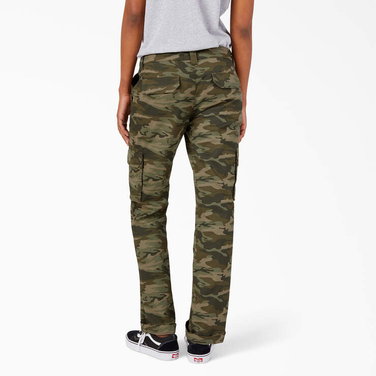 Women's FLEX Relaxed Fit Cargo Pants - Light Sage Camo (LSC) image number 2