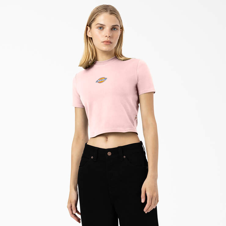 Women's Maple Valley Logo Cropped T-Shirt - Pink (PK) image number 1