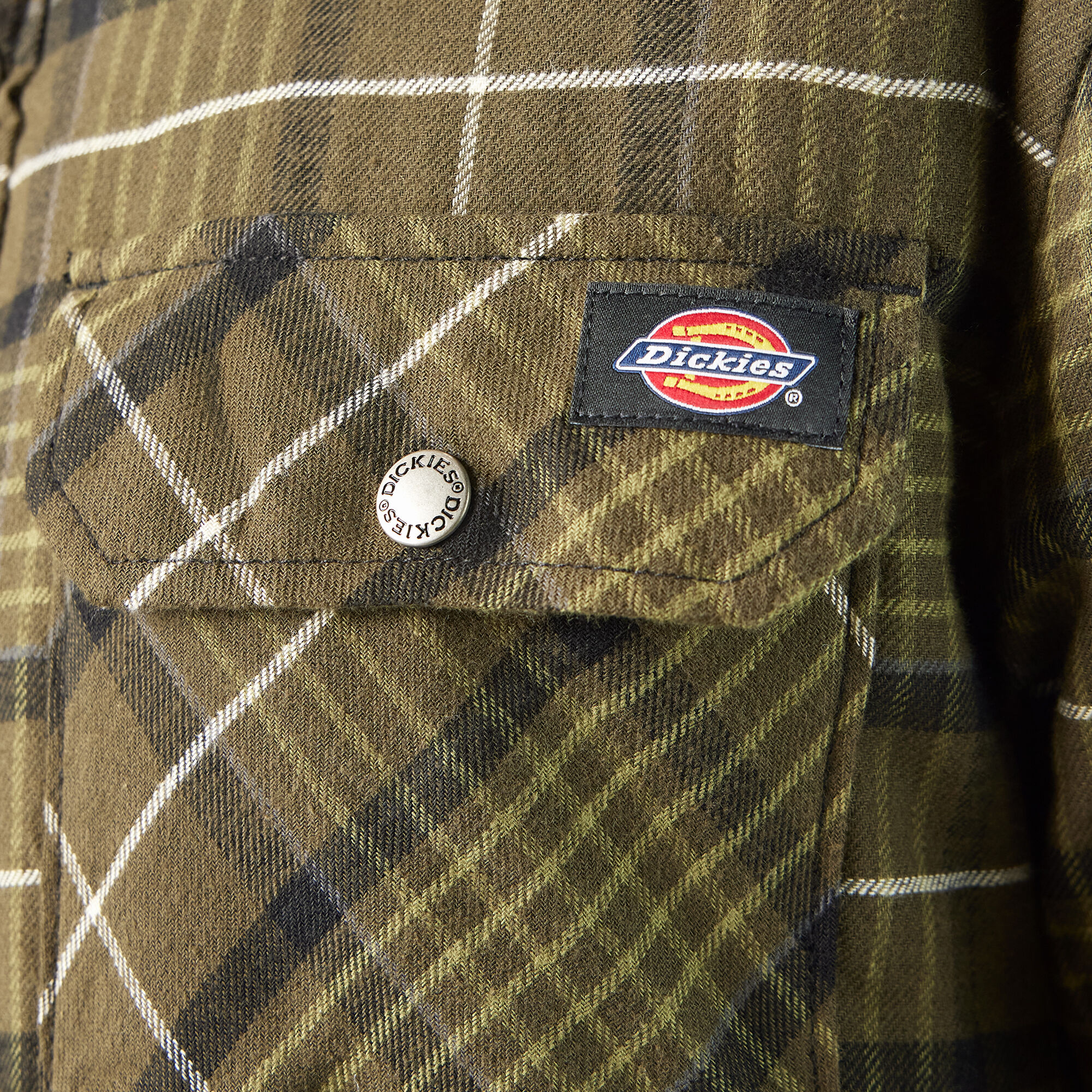 Men s Water Repellent Fleece Lined Flannel Shirt Jacket Dickies US