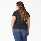 Women&#39;s Plus Short Sleeve V-Neck T-Shirt - Black &#40;KBK&#41;