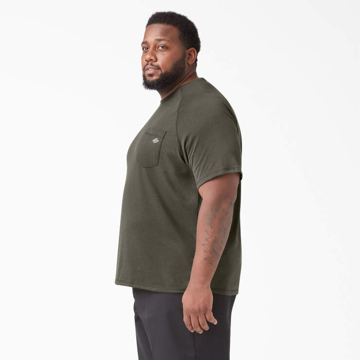 Cooling Short Sleeve Pocket T-Shirt - Moss Green (MS) image number 6
