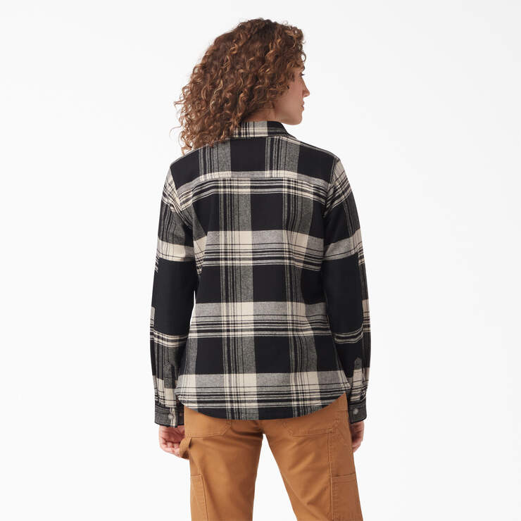 Women’s DuraTech Renegade Flannel Shirt - Oatmeal/Black Plaid (B2A) image number 2