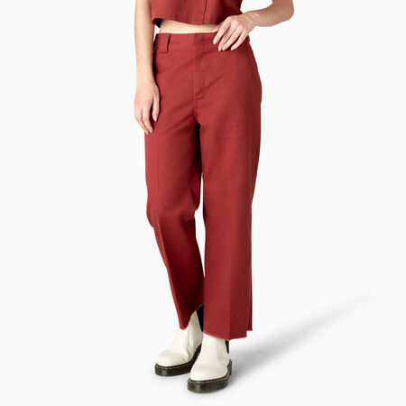 Women&#39;s Regular Fit Cropped Pants - Fired Brick &#40;IK9&#41;