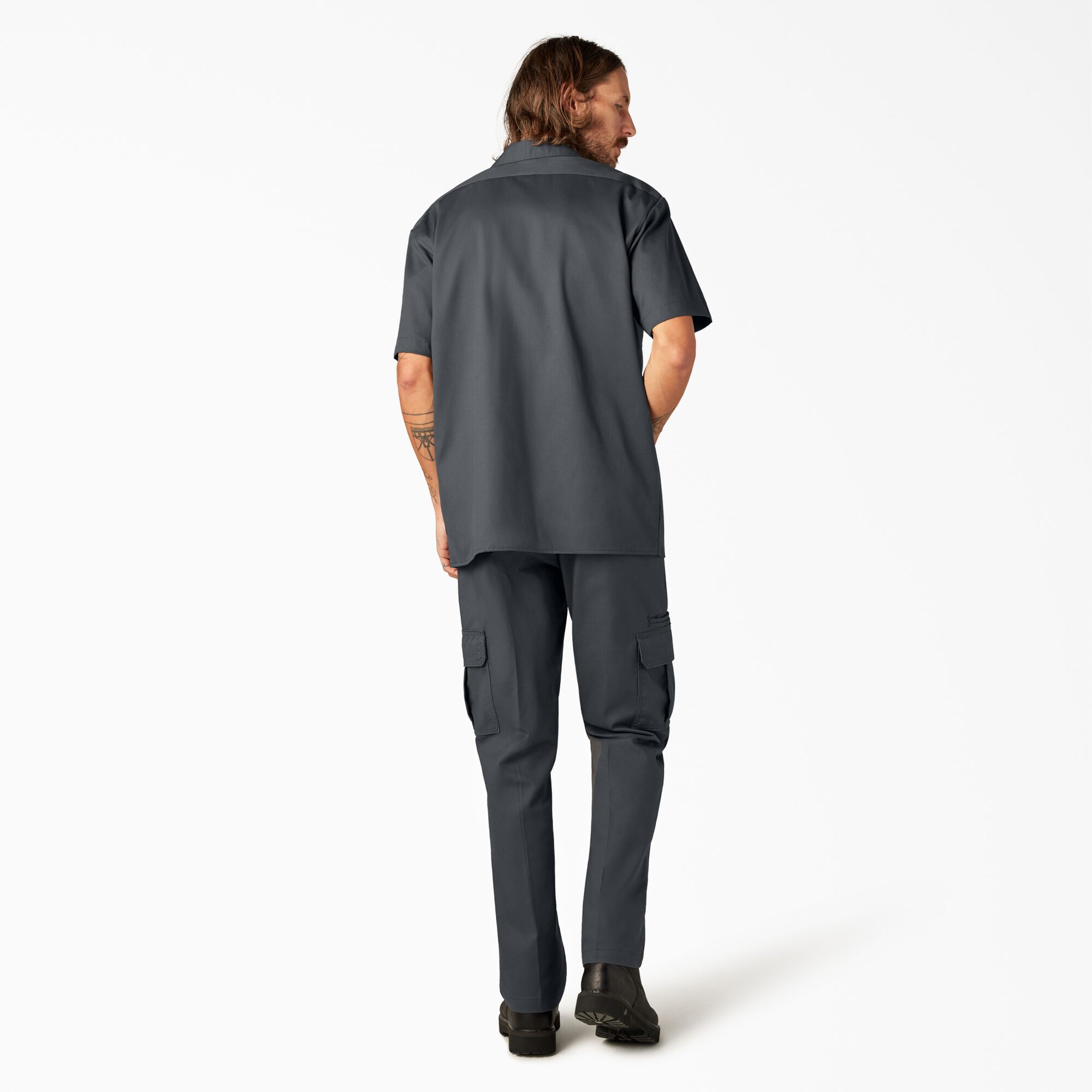 Dickies slim fit hotsell short sleeve work shirt