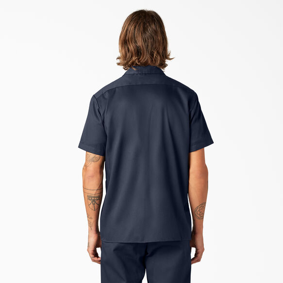 Slim Fit Short Sleeve Work Shirt - Dark Navy &#40;DN&#41;