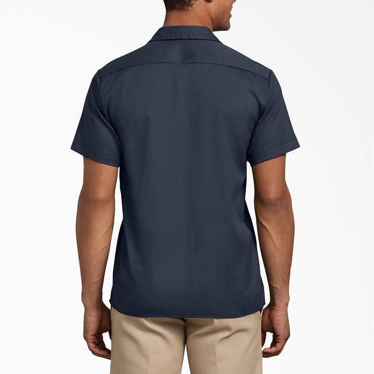 Slim Fit Short Sleeve Work Shirt - Dark Navy (DN) image number 2