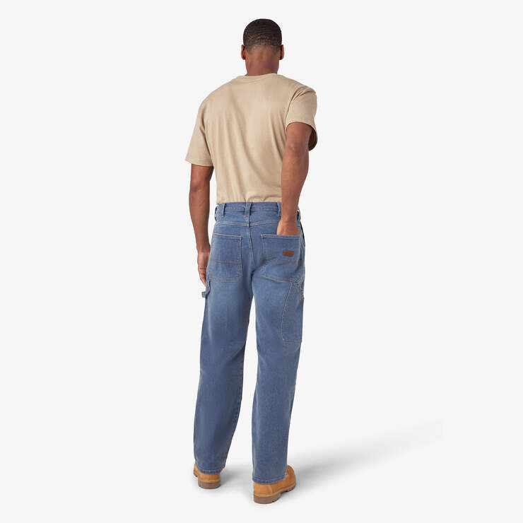 FLEX Relaxed Fit Double Knee Jeans - Light Denim Wash (LWI) image number 6