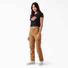 Women&#39;s Distressed Logo Cropped T-Shirt - Black &#40;KBK&#41;