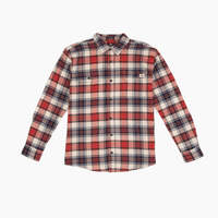 FLEX Long Sleeve Flannel Shirt - Molten Lava/Oatmeal Plaid (B2G)