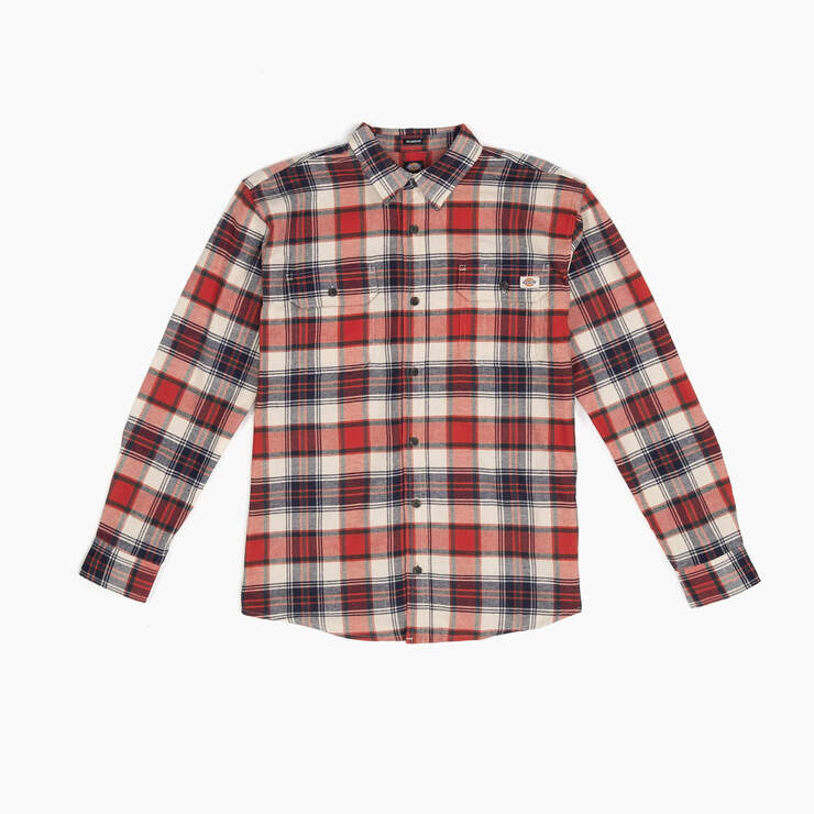 FLEX Long Sleeve Flannel Shirt - Molten Lava/Oatmeal Plaid (B2G) image number 1