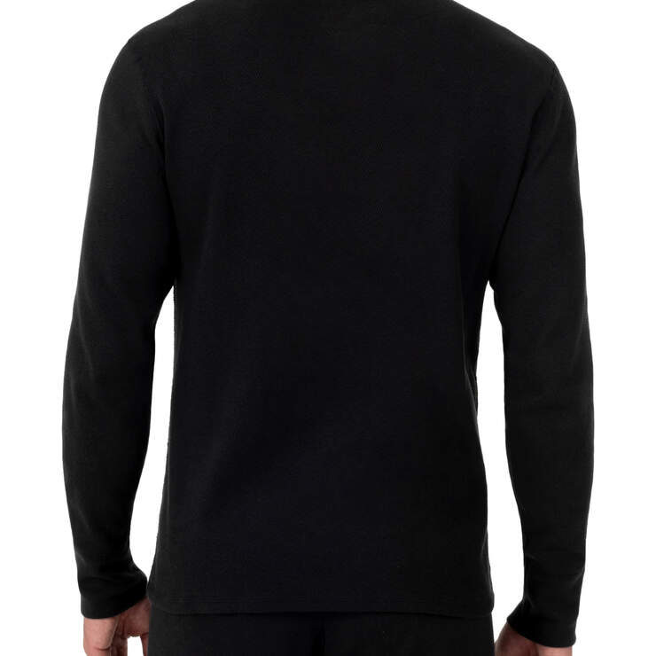 Men's Heavyweight Long Johns Thermal Underwear Top - Black (BK) image number 2