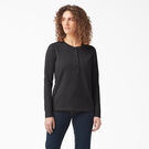 Women&#39;s Heavyweight Henley - Black &#40;KBK&#41;