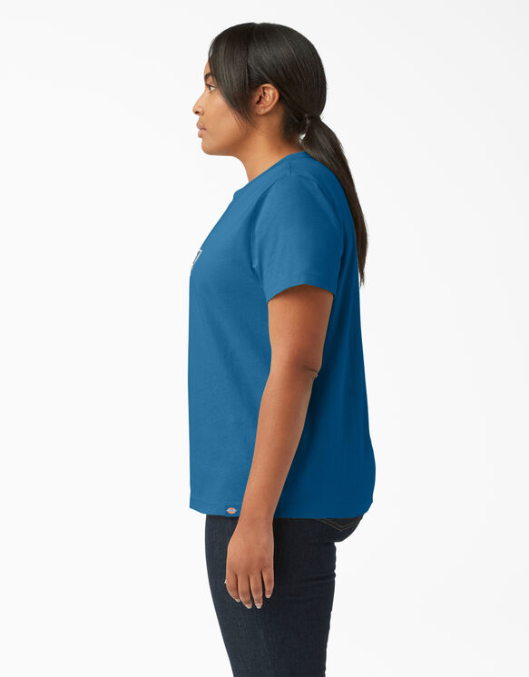 Women&#39;s Plus Logo Graphic Cotton T-Shirt - Vallarta Blue &#40;V2B&#41;