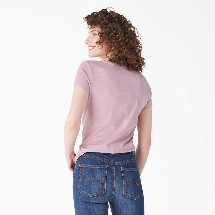 Women's Short Sleeve V-Neck T-Shirt - Mauve Shadows (VS) image number 2