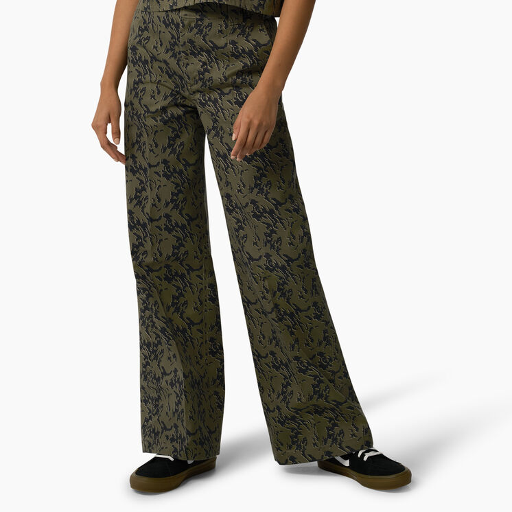 Women&#39;s Drewsey Wide Leg Pants - Military Green Glitch Camo &#40;MPE&#41;