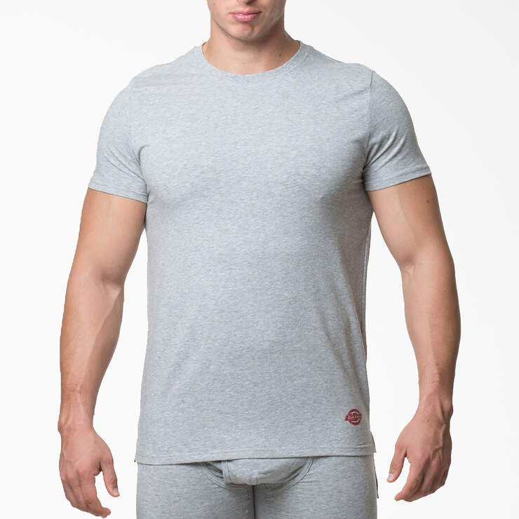 Short Sleeve Undershirts, 2-Pack, Gray/Black - Gray/Black (GRBK) image number 1