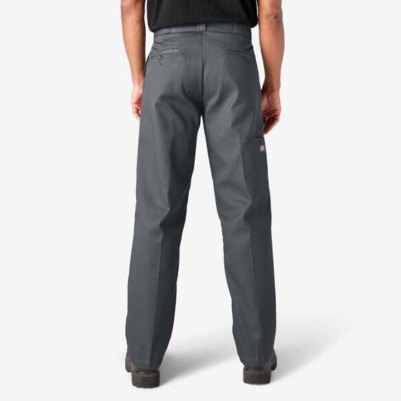 Loose Fit Double Knee Work Pants - Charcoal Gray &#40;CH&#41;