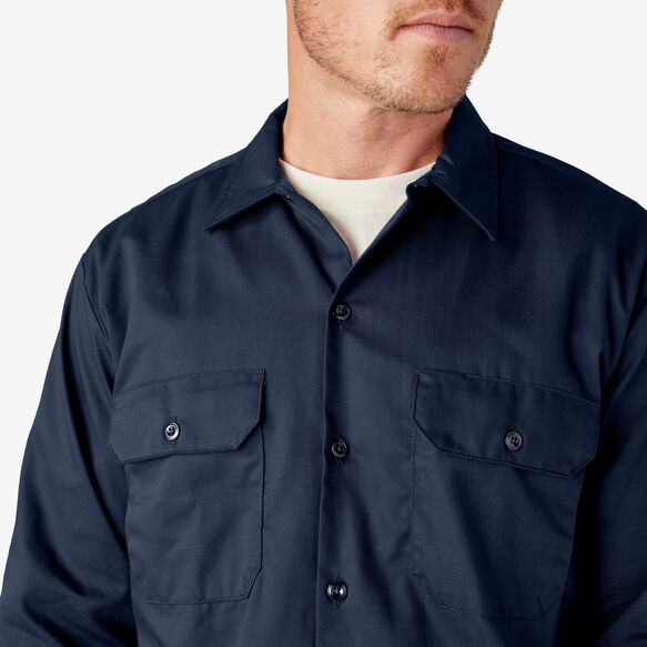 Long Sleeve Work Shirt - Navy Blue &#40;NV&#41;