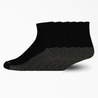 Moisture Control Quarter Socks, Size 6-12, 6-Pack - Black (BK)