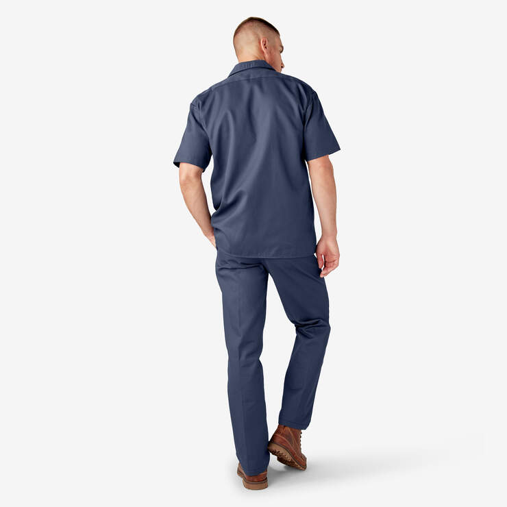 Short Sleeve Work Shirt - Navy Blue (NV) image number 10