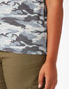 Women&#39;s Plus Short Sleeve V-Neck T-Shirt - Flint Blue Camo &#40;F2C&#41;