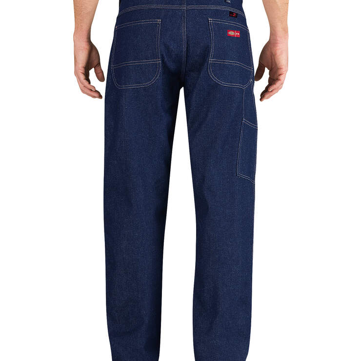 Flame-Resistant Relaxed Fit Straight Leg Carpenter Jeans - Rinsed Indigo Blue (RNB) image number 2