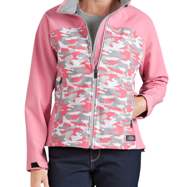 Women's Performance Softshell Jacket - PINK LEMONADE CAMO (NDC) image number 1