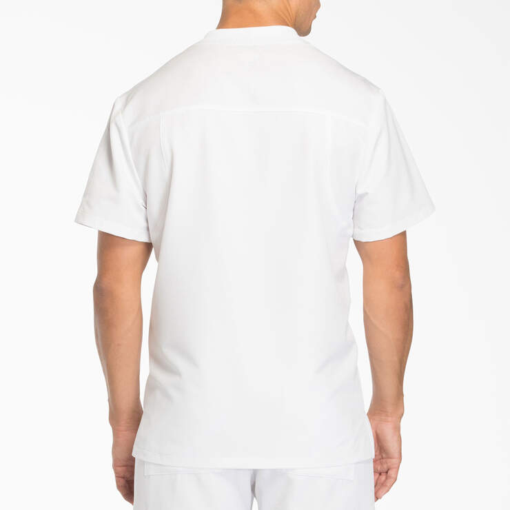 Men's Dynamix Tuckable V-Neck Scrub Top - White (DWH) image number 2