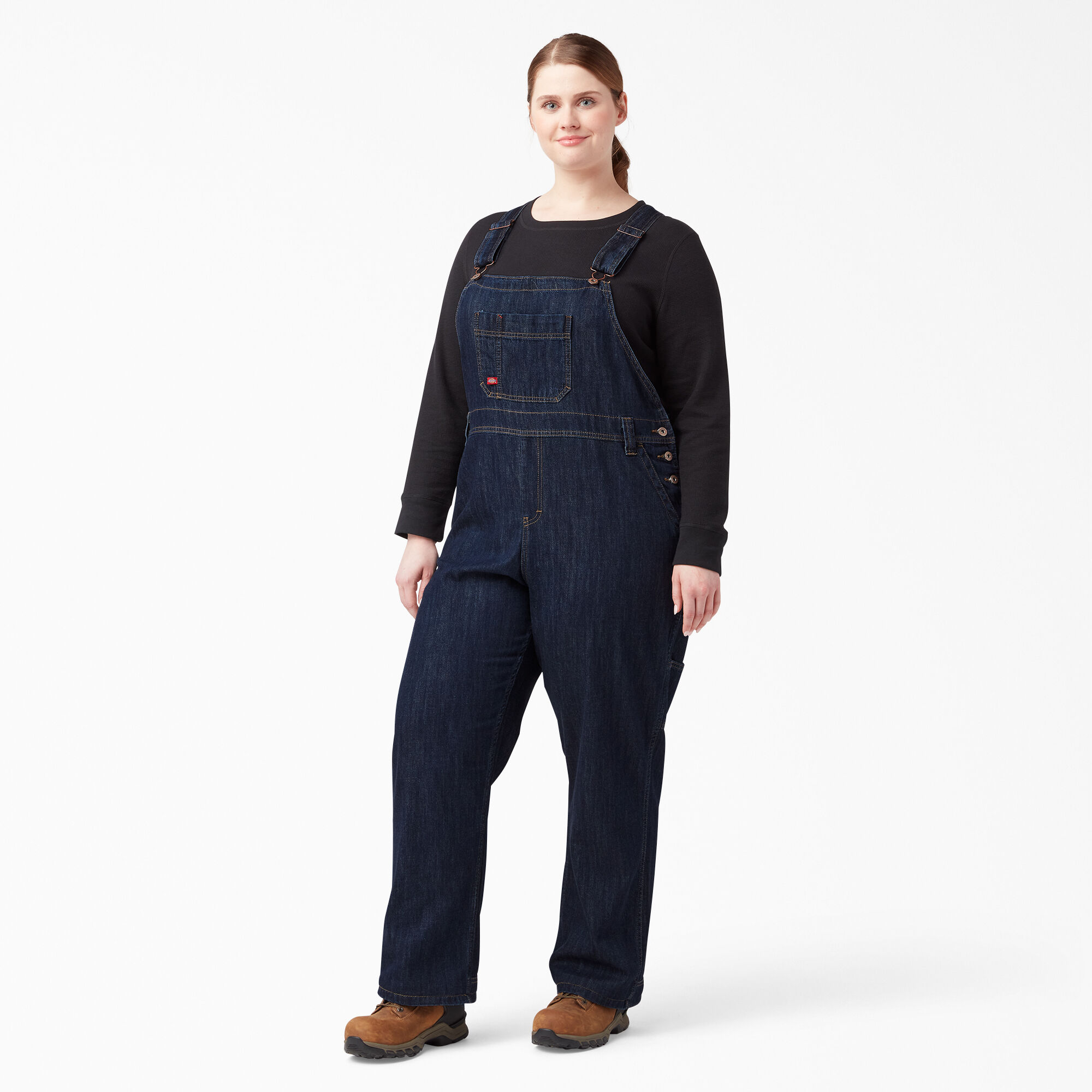 Women s Relaxed Fit Straight Leg Bib Overalls Plus Dickies