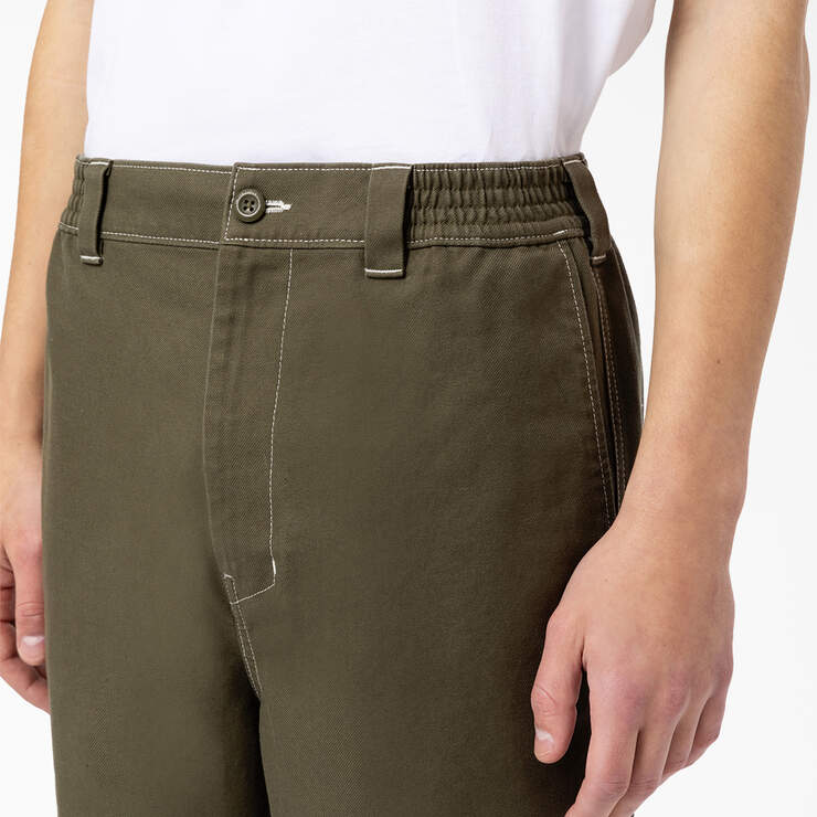 Florala Relaxed Fit Double Knee Pants - Military Green (ML) image number 5