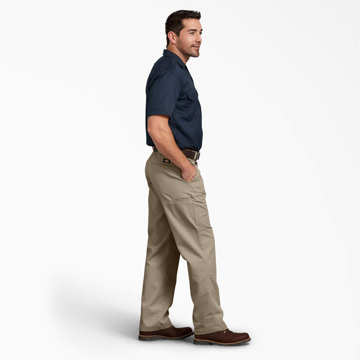 Relaxed Fit Double Knee Work Pants - Desert Sand (DS) image number 6