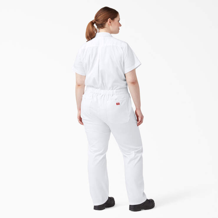 Women's Plus FLEX Cooling Short Sleeve Coveralls - White (WH) image number 2