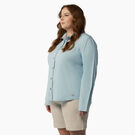 Women&#39;s Plus Cooling Roll-Tab Work Shirt - Clear Blue &#40;EUD&#41;