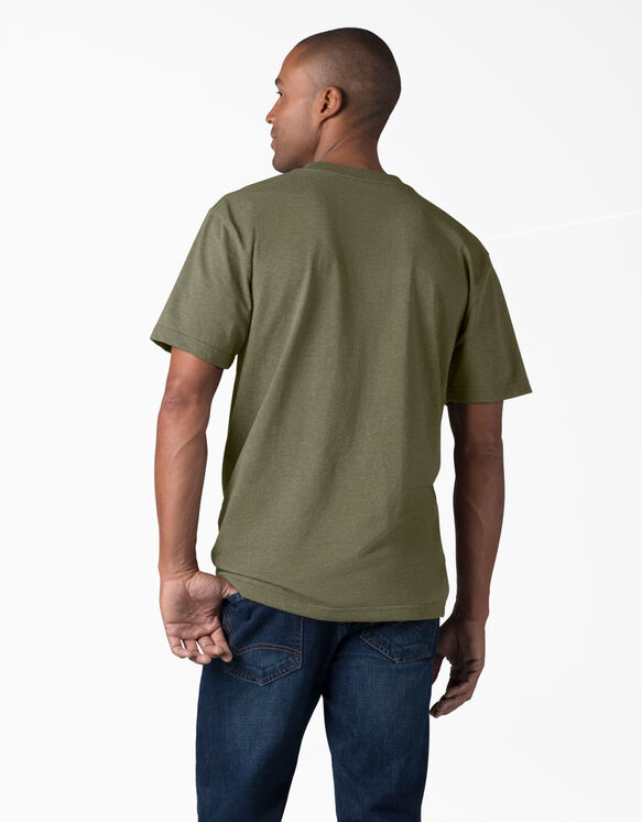 Short Sleeve Heavyweight Heathered T-Shirt - Military Green Heather &#40;MLD&#41;