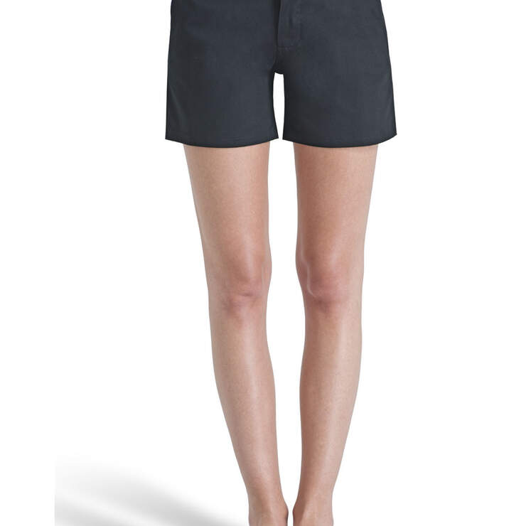 Dickies Girl Juniors' 4-Pocket 5" Shorts - Black (BLK) image number 1