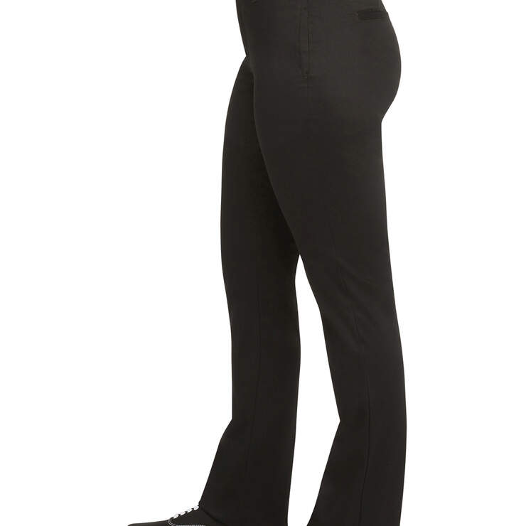 Dickies Girl Juniors' Curvey 4-Pocket Straight Leg Pants - Black (BLK) image number 3