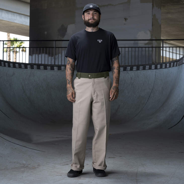 Ronnie Sandoval Loose Fit Double Knee Pants - Desert Sand/Olive Color Block (DVC) image number 5