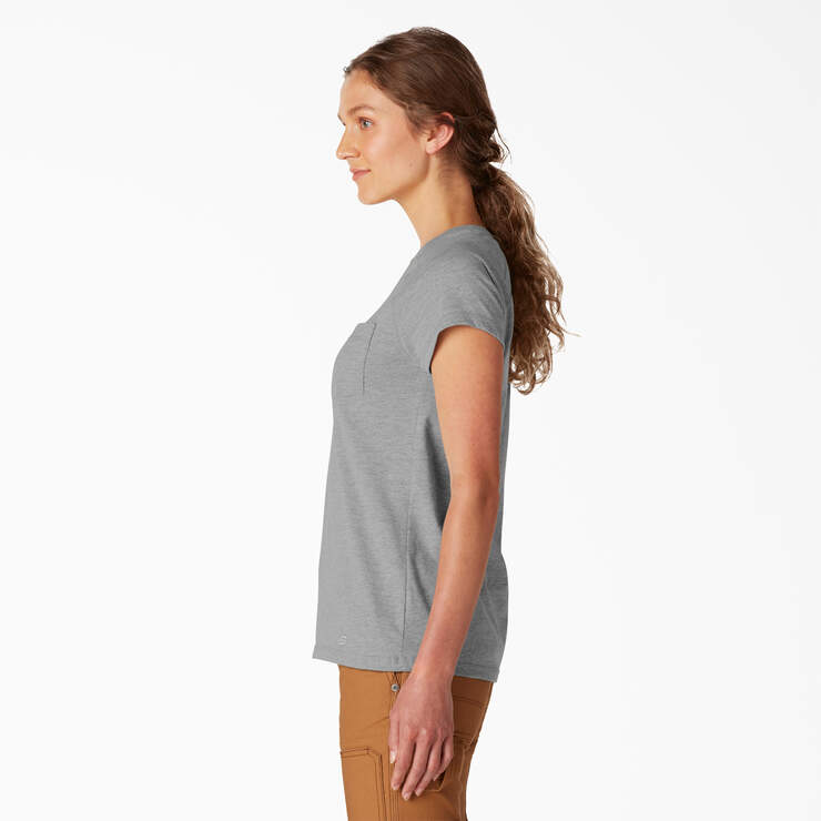 Women's Cooling Short Sleeve Pocket T-Shirt - Heather Gray (HG) image number 3
