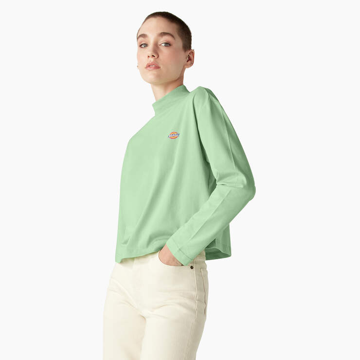 Women's Mapleton High Neck Long Sleeve T-Shirt - Quiet Green (QG2) image number 3