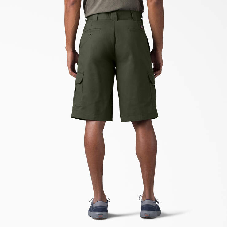 FLEX Relaxed Fit Cargo Shorts, 13" - Olive Green (OG) image number 2