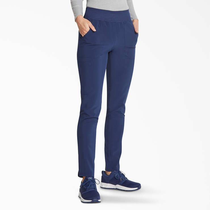 Women's EDS Essentials Tapered Leg Scrub Pants - Navy Blue (NVY) image number 4