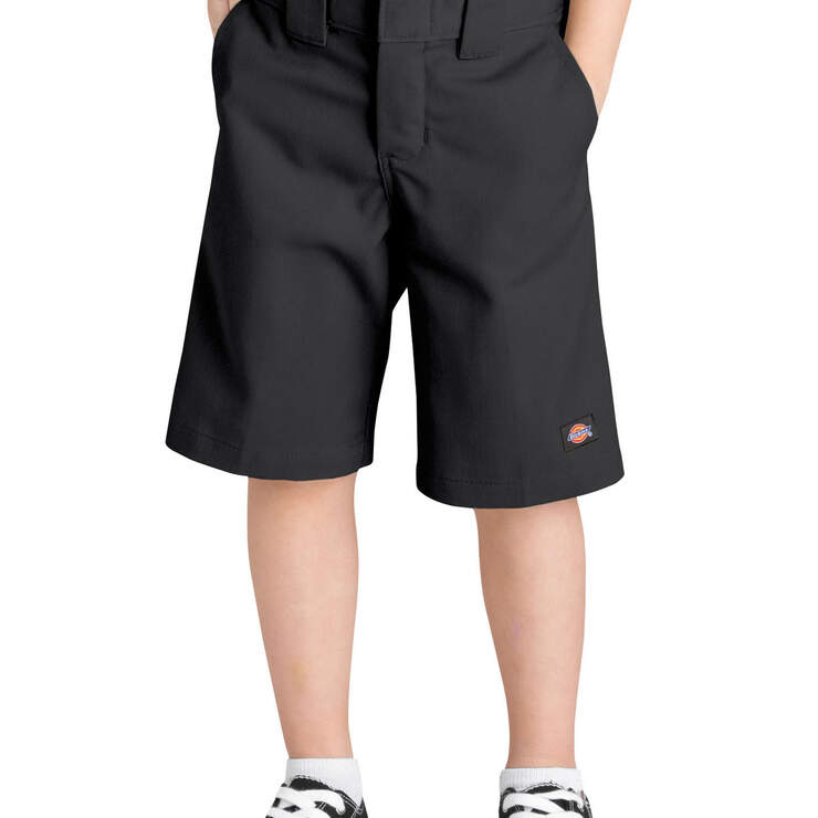 Boys' Relaxed Fit Shorts with Extra Pocket, 4-7 - Black (BK) image number 1