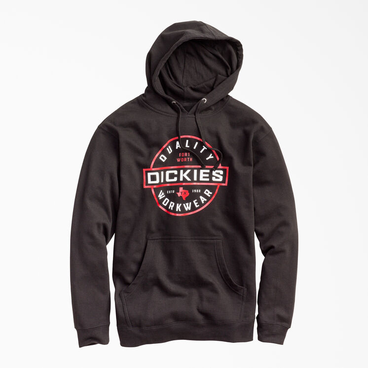 Fleece Quality Workwear Graphic Hoodie - Black (KBK)