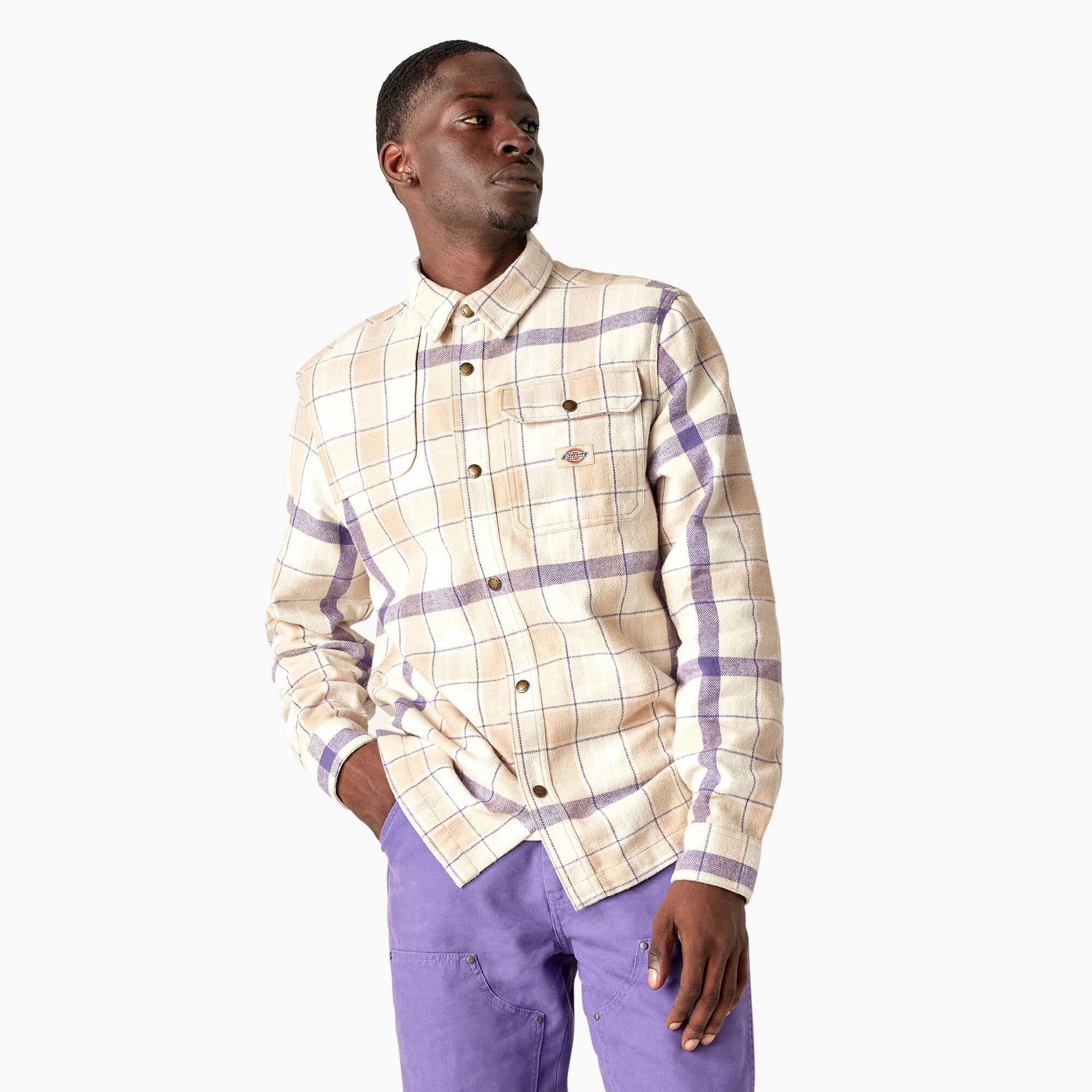 Purple and shop yellow plaid shirt