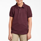 Kids&#39; Piqu&eacute; Short Sleeve Polo, 4-20 - Burgundy &#40;BY&#41;