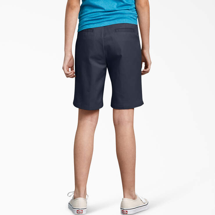 Girls' Slim Fit Shorts, 4-20 - Dark Navy (DN) image number 2