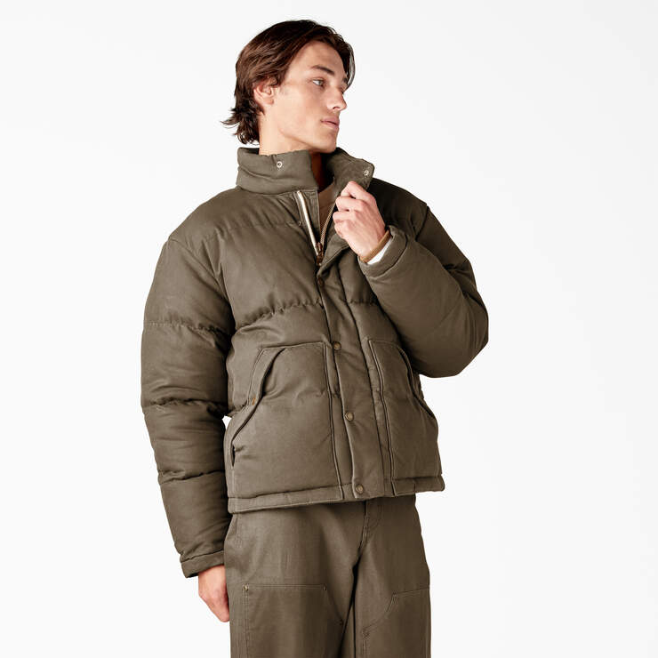 Lucas Fully Waxed Puffer Jacket - Acorn (AC2) image number 4