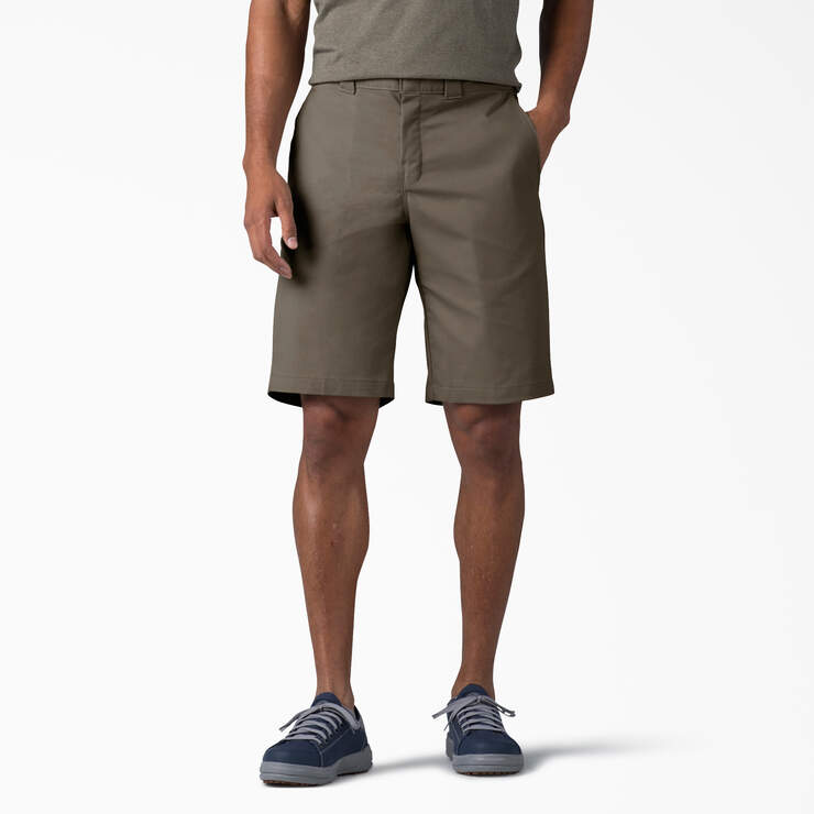 Relaxed Fit Work Shorts, 11" - Mushroom (MR1) image number 1